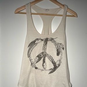White & Grey Halter Tank Top (US Large)